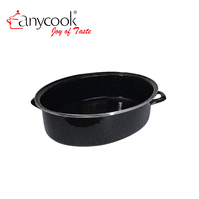 0.8mm High Quality Enamel Coated Turkey Round Carbon Steel Grill Roasting Pan Roasting