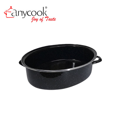 0.8mm High Quality Enamel Coated Turkey Round Carbon Steel Grill Roasting Pan Roasting